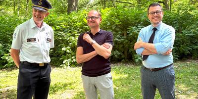 David Coppens en Ben Weyts met politiechef