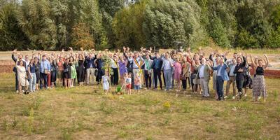 Alle deelnemers rond de geplante fladderiep