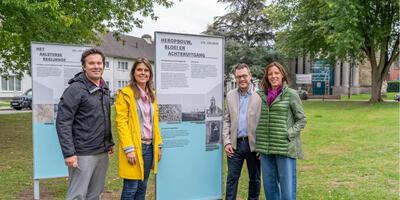 Onthulling van de erfgoedborden aan het begijnhof van Aalst