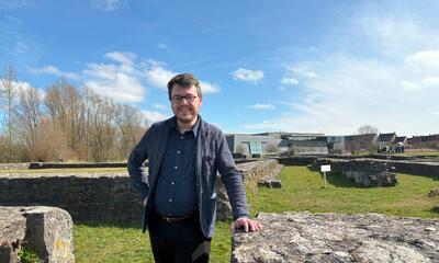 David Coppens in het Archeopark