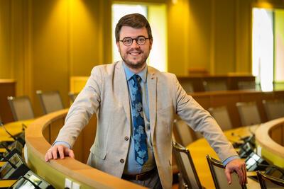 David Coppens in de Provincieraadzaal