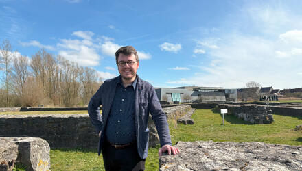 David Coppens in het Archeopark